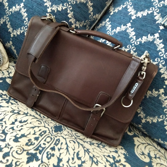 Coach Other - 🇺🇲 Coach Vintage 90s brown leather briefcase bag